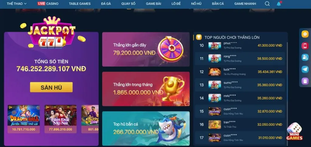 Các trò chơi đa dạng tại 69win10